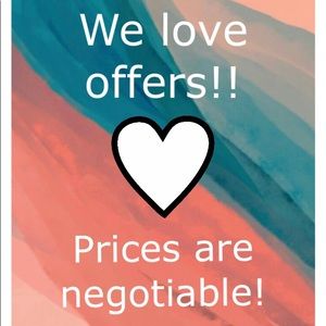 Reasonable offers welcome!